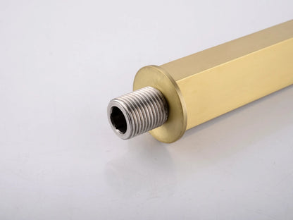 Thermostatische inbouw regendoucheset - Pointer Geborsteld goud