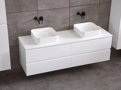 Badmeubel onderkast - Brandon Mat wit - 49x159x50cm