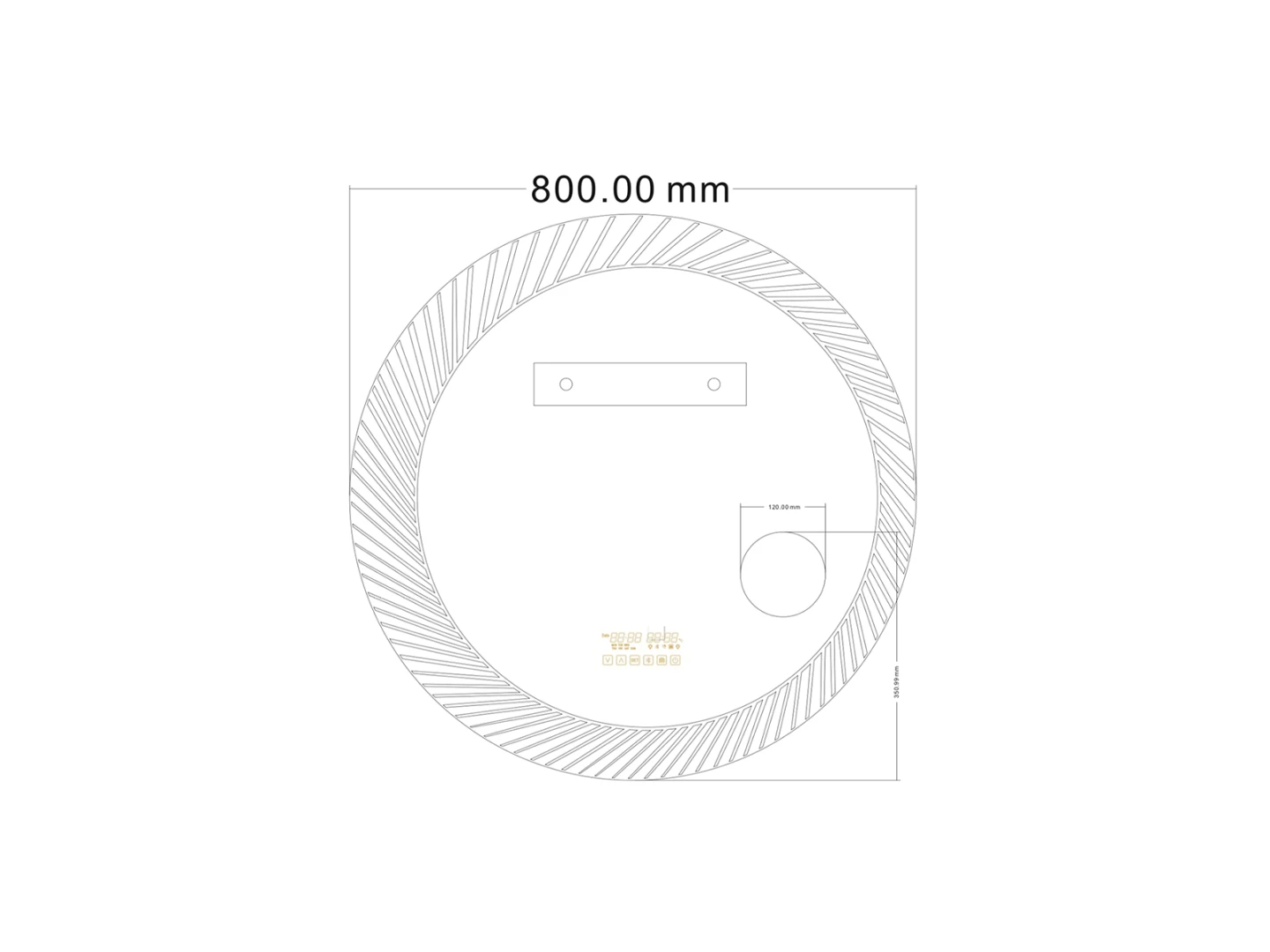 LED Badkamerspiegel - Bluetooth - Imelda 80x80cm