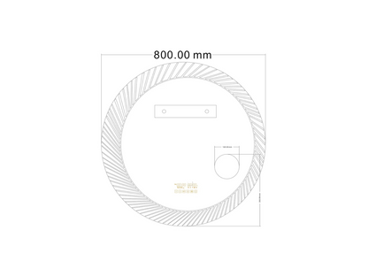 LED Badkamerspiegel - Bluetooth - Imelda 80x80cm