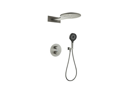 Thermostatisch inbouw regendoucheset - Waterval - Jack Geborsteld RVS