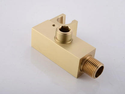 Thermostatische inbouw regendoucheset - Pointer Geborsteld goud