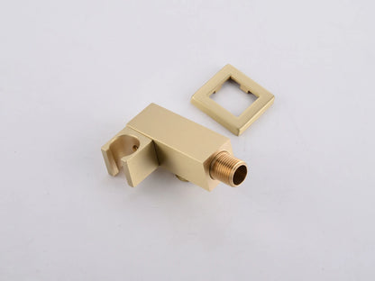 Thermostatische inbouw regendoucheset - Pointer Geborsteld goud