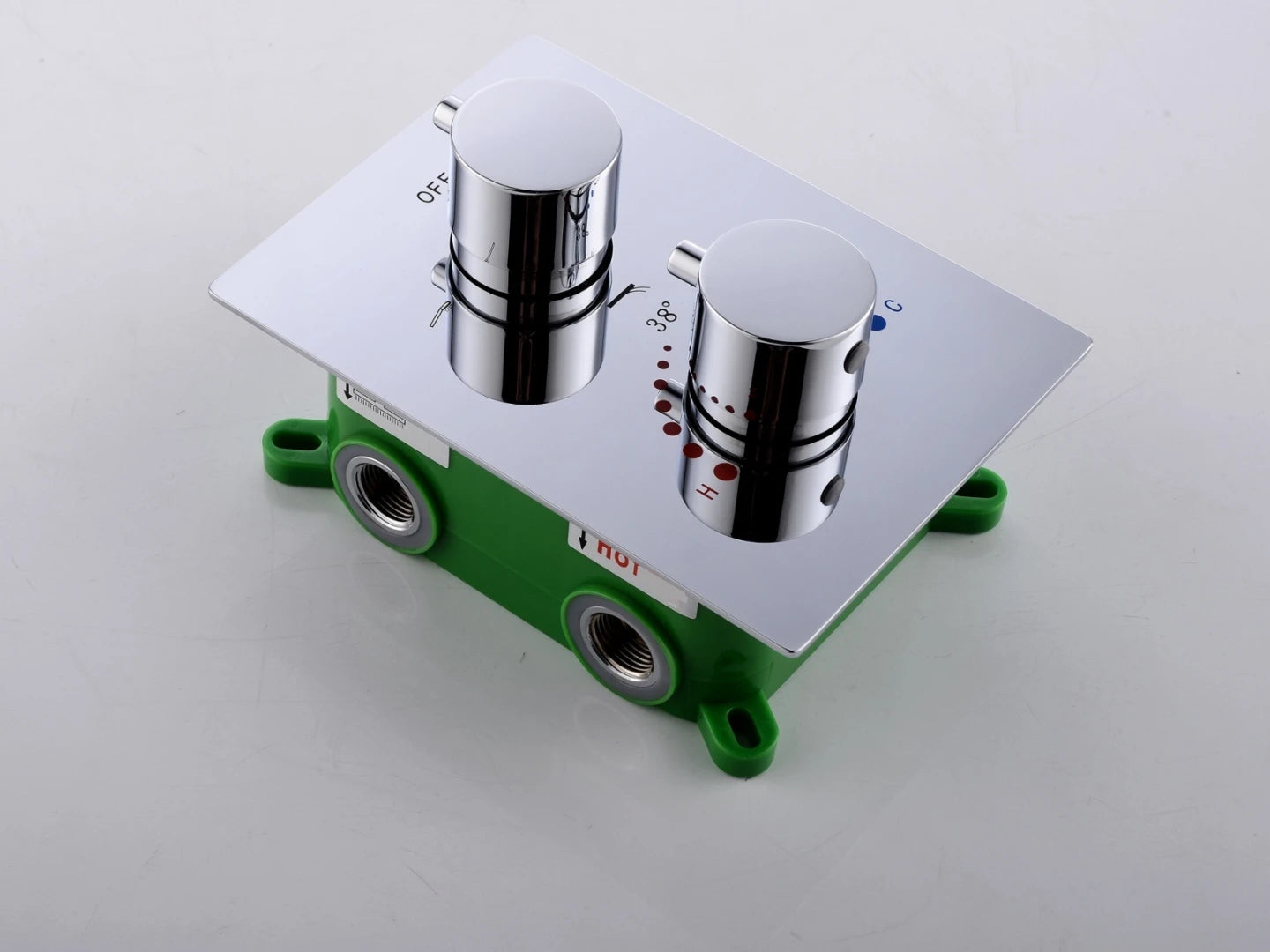 Thermostatische inbouw regendoucheset - Pointer Chroom
