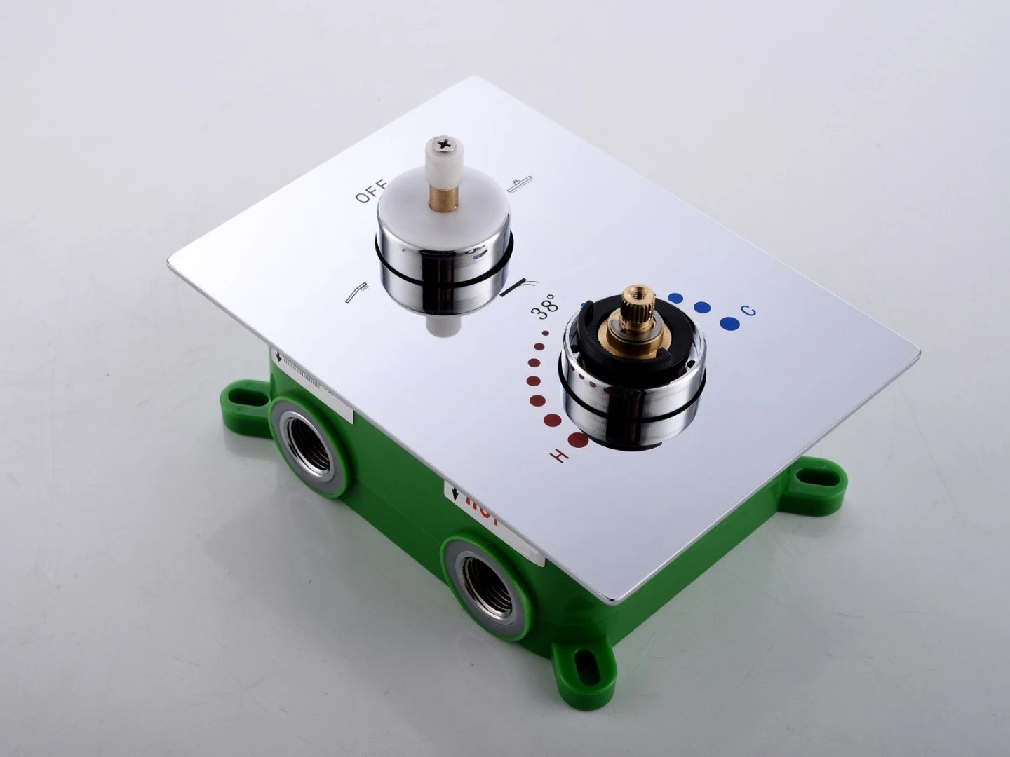 Thermostatische inbouw regendoucheset - Pointer Chroom