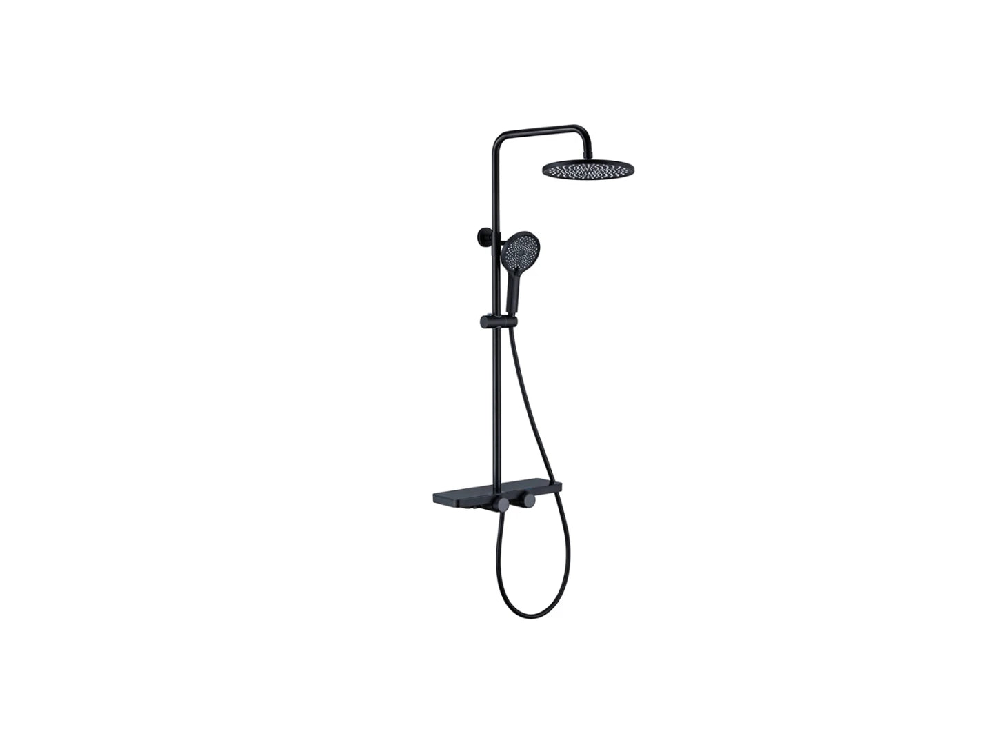 Opbouw regendoucheset - Vibe Mat zwart