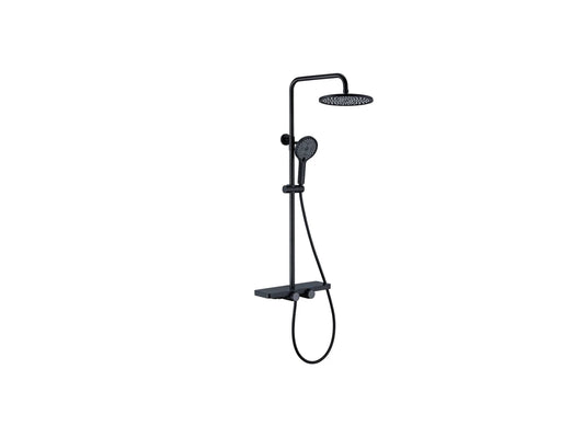Opbouw regendoucheset - Vibe Mat zwart