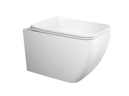 Hangend rimless toilet - Florida Mat zwart - 52x36x38cm