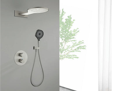 Thermostatisch inbouw regendoucheset - Waterval - Jack Geborsteld RVS