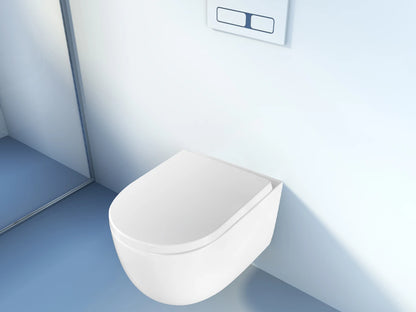 Hangend rimless toilet - Turbo flush - Washington Glans wit - 53x37x36cm