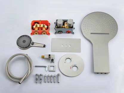 Thermostatisch inbouw regendoucheset - Waterval - Jack Geborsteld RVS