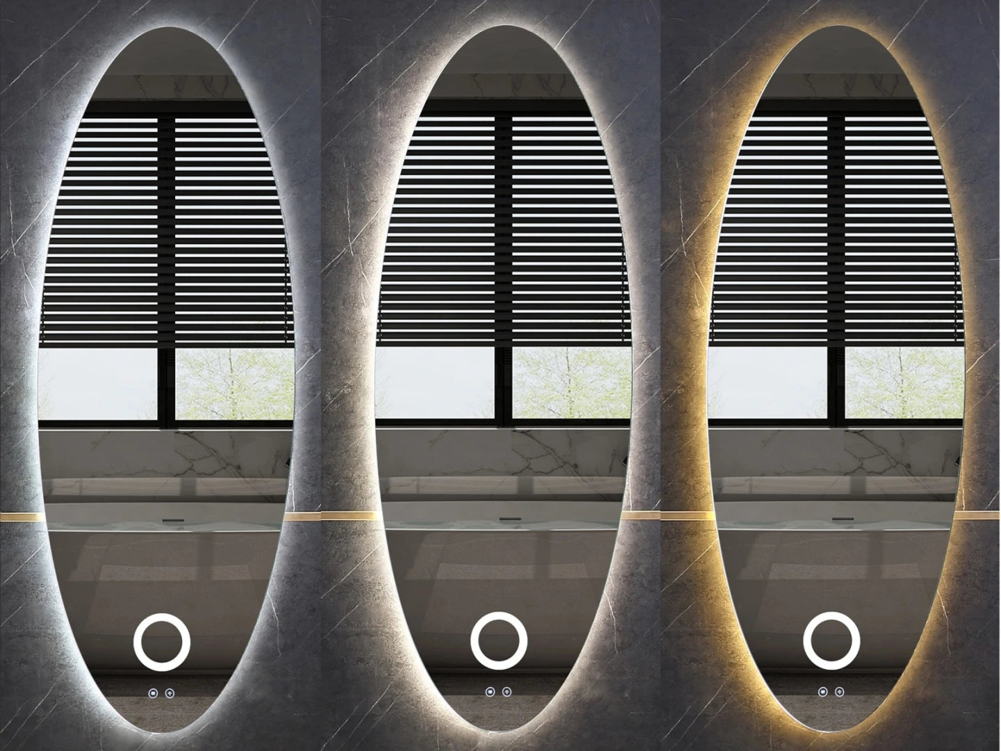 LED Badkamerspiegel - Horizontaal of verticaal - Etty 160x60cm