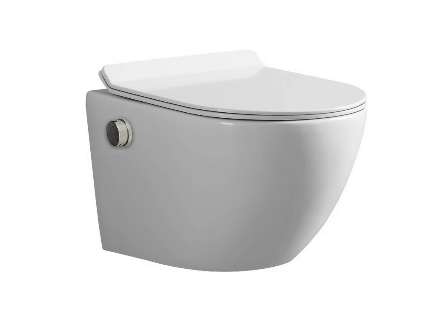 Hangend rimless toilet - Bidet - Alaska Glans wit - 49x37x37cm