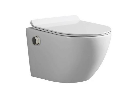 Hangend rimless toilet - Bidet - Alaska Glans wit - 49x37x37cm