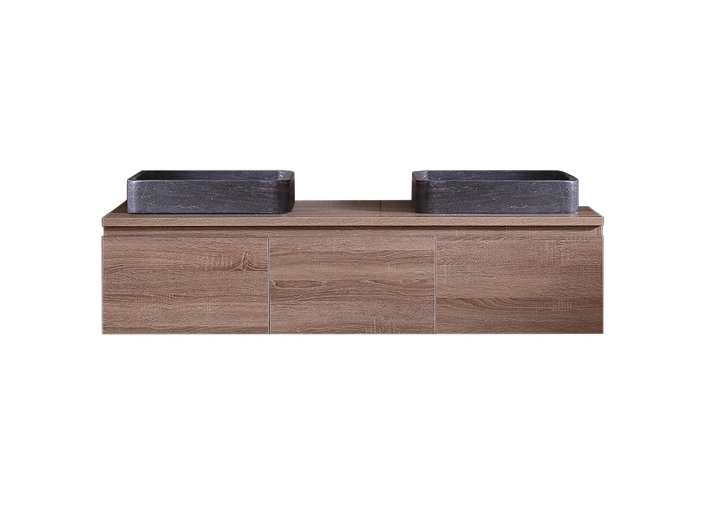 Badmeubel onderkast - Jeremy Bruin eiken - 50x150x35cm