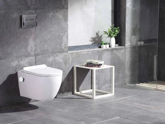 Hangend rimless toilet - Bidet - Alaska Glans wit - 49x37x37cm