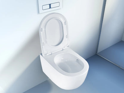 Hangend rimless toilet - Turbo flush - Washington Glans wit - 53x37x36cm