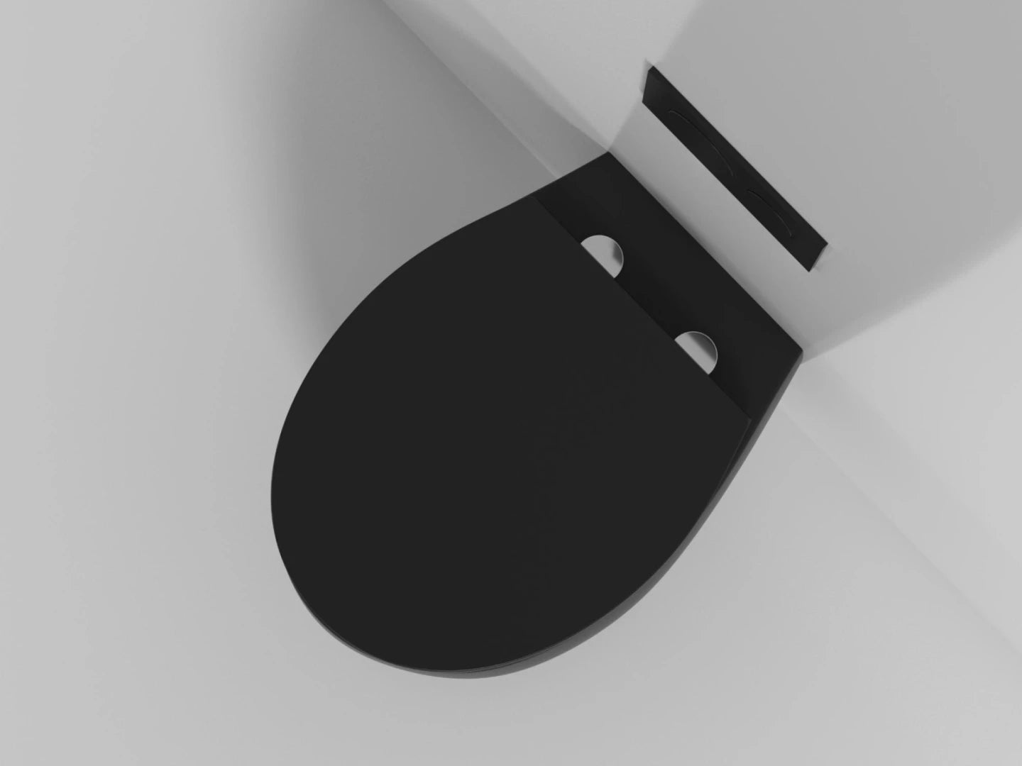 Hangend rimless toilet - Fresno Mat zwart
