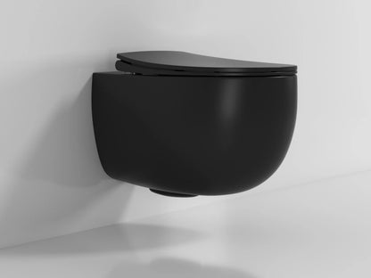 Hangend rimless toilet - Fresno Mat zwart
