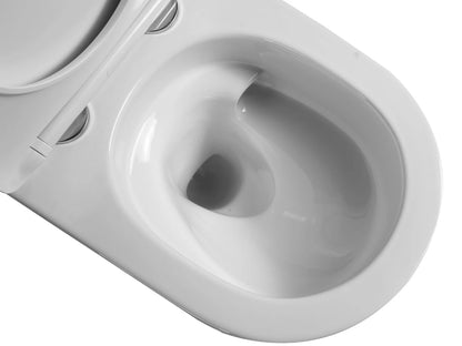 Hangend rimless toilet - Turbo flush - Brooklyn Glans wit - 49x36x37cm