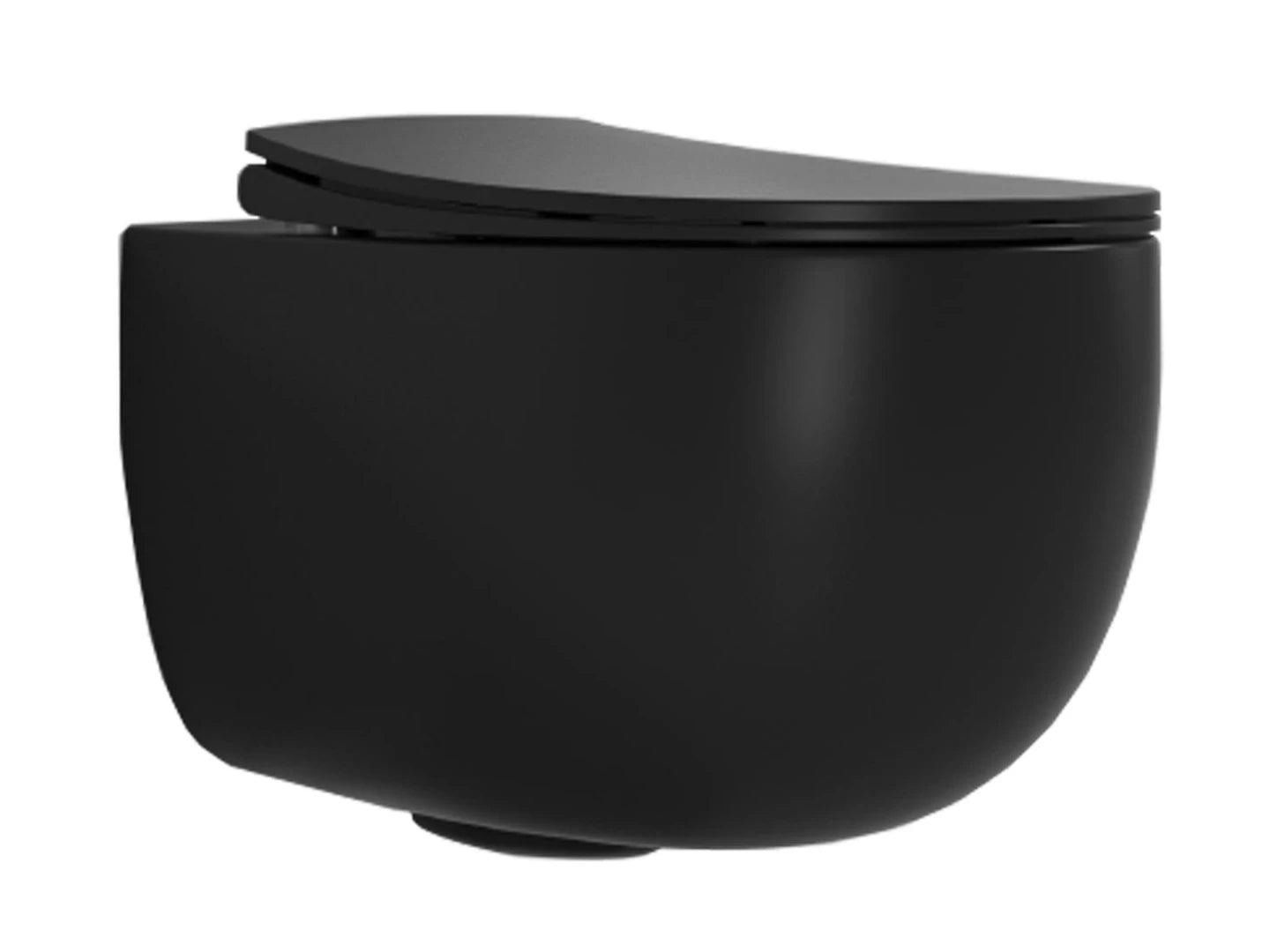 Hangend rimless toilet - Fresno Mat zwart