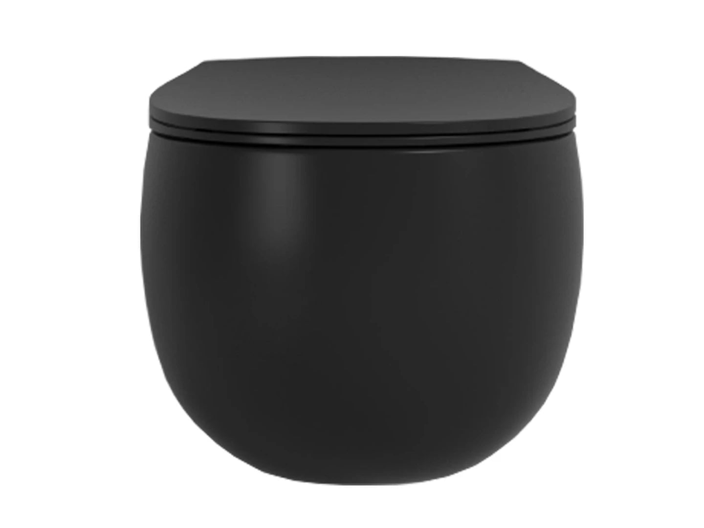 Hangend rimless toilet - Fresno Mat zwart