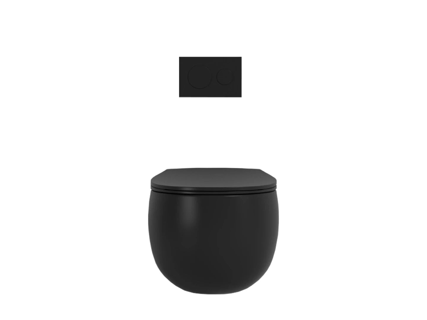 Hangend rimless toilet - Fresno Mat zwart