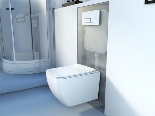 Hangend rimless toilet - Florida Glans wit - 52x36x38cm