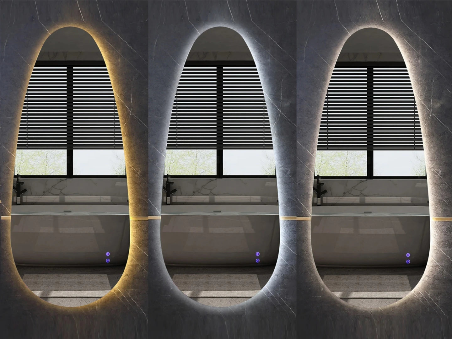 LED Badkamerspiegel - Horizontaal of verticaal - Links - Darla 120x60cm