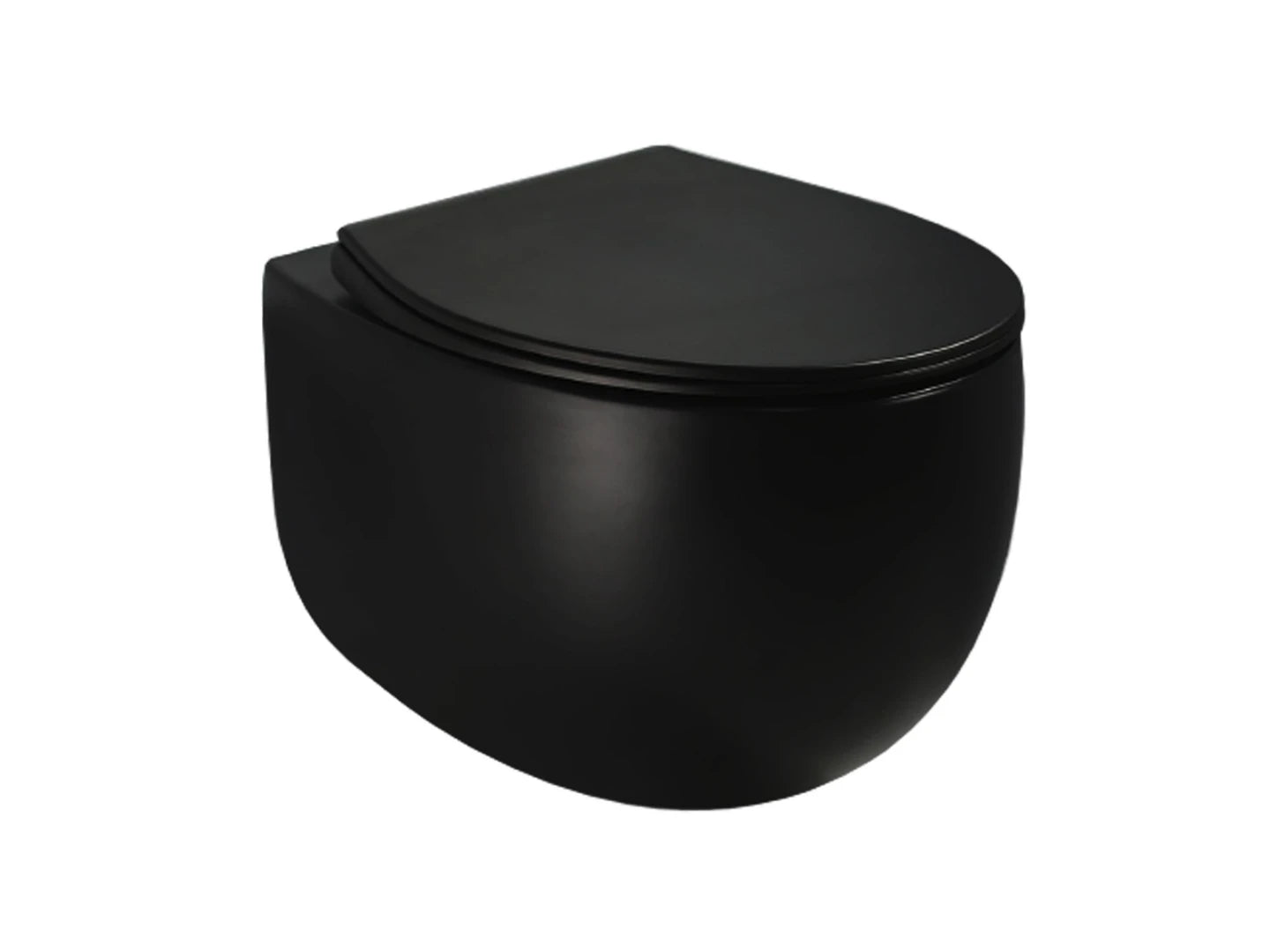 Hangend rimless toilet - Fresno Mat zwart