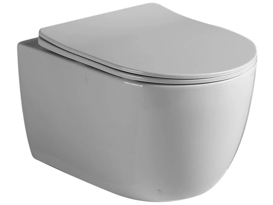 Hangend rimless toilet - Turbo flush - Brooklyn Glans wit - 49x36x37cm