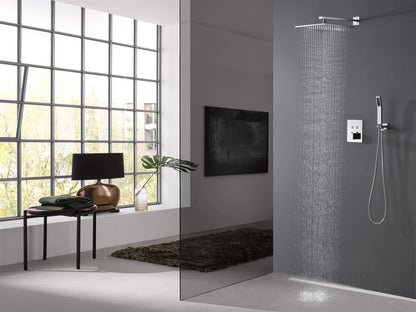 Thermostatische inbouw regendoucheset - Saga Chroom