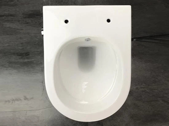Hangend rimless toilet - Bidet - Alaska Glans wit - 49x37x37cm