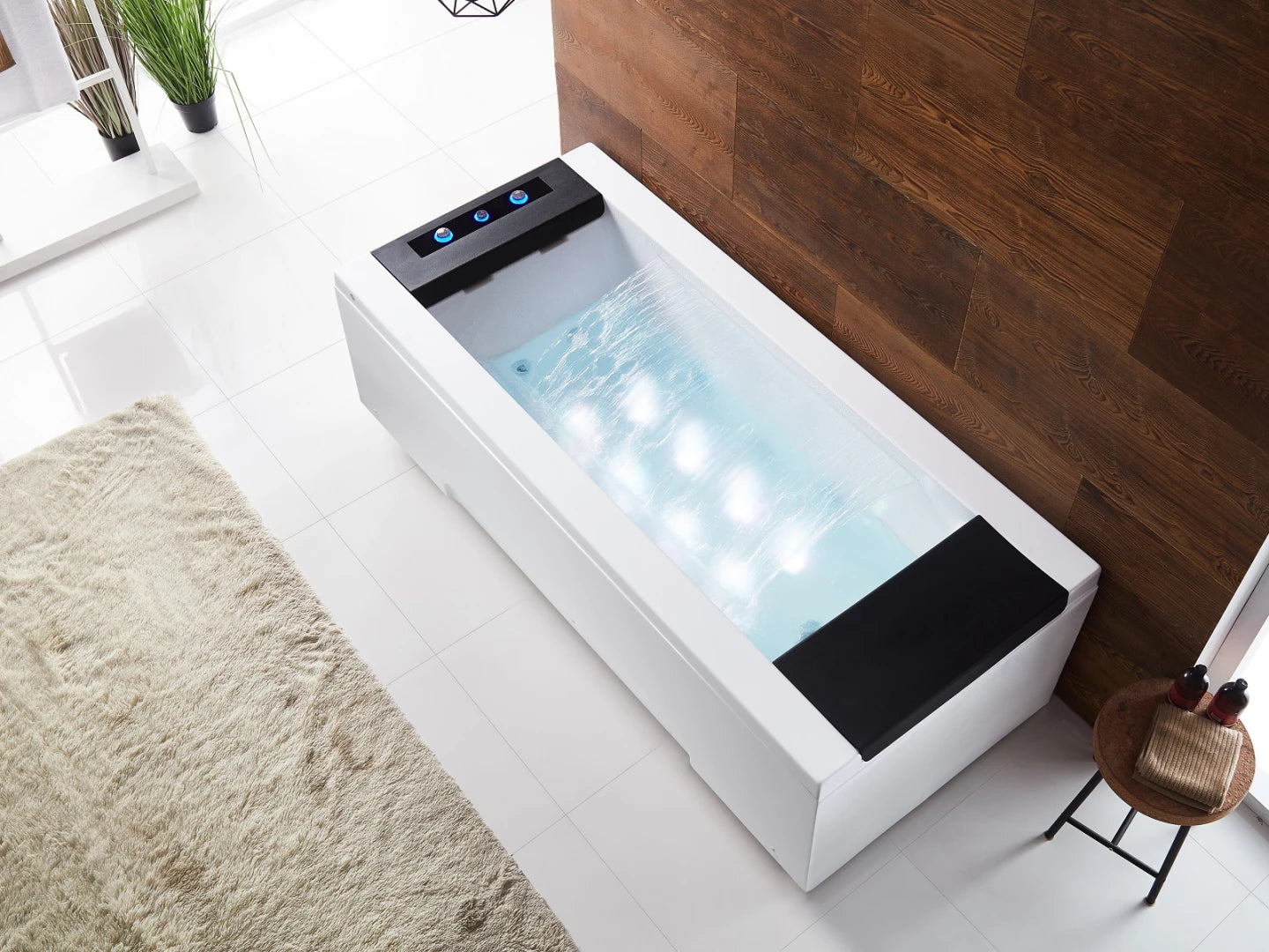 Opbouw massagebad - Apo Glans wit - 200x90x62cm