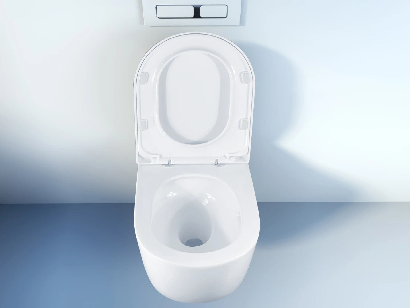 Hangend rimless toilet - Turbo flush - Washington Glans wit - 53x37x36cm