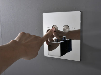 Thermostatische inbouw regendoucheset - Saga Chroom