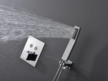 Thermostatische inbouw regendoucheset - Saga Chroom