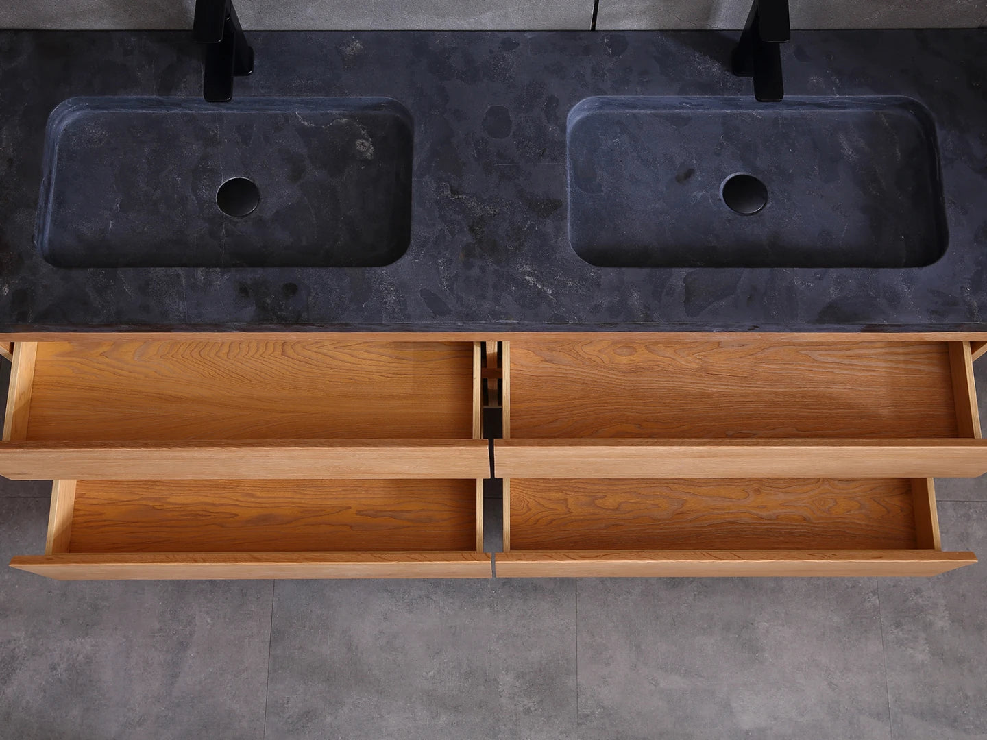 Badmeubel onderkast - Brandon Eiken natural - 49x159x50cm