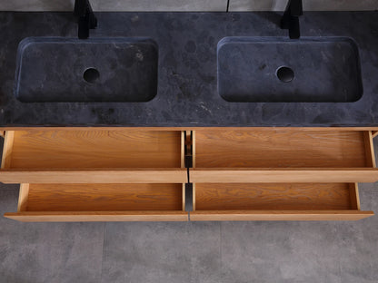 Badmeubel onderkast - Brandon Eiken natural - 49x159x50cm