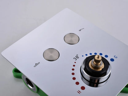 Thermostatische inbouw regendoucheset - Saga Chroom