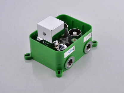 Thermostatische inbouw regendoucheset - Saga Chroom