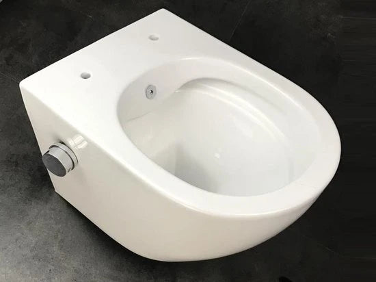 Hangend rimless toilet - Bidet - Alaska Glans wit - 49x37x37cm