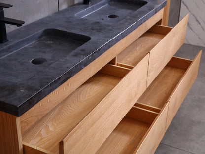 Badmeubel onderkast - Brandon Eiken natural - 49x159x50cm