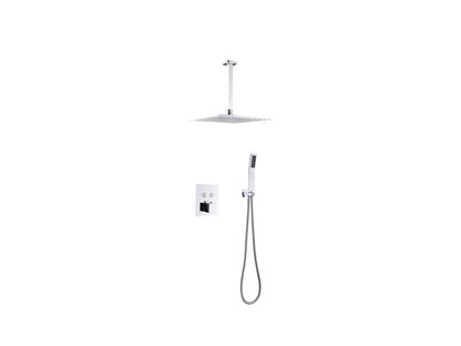 Thermostatische inbouw regendoucheset - Saga Chroom