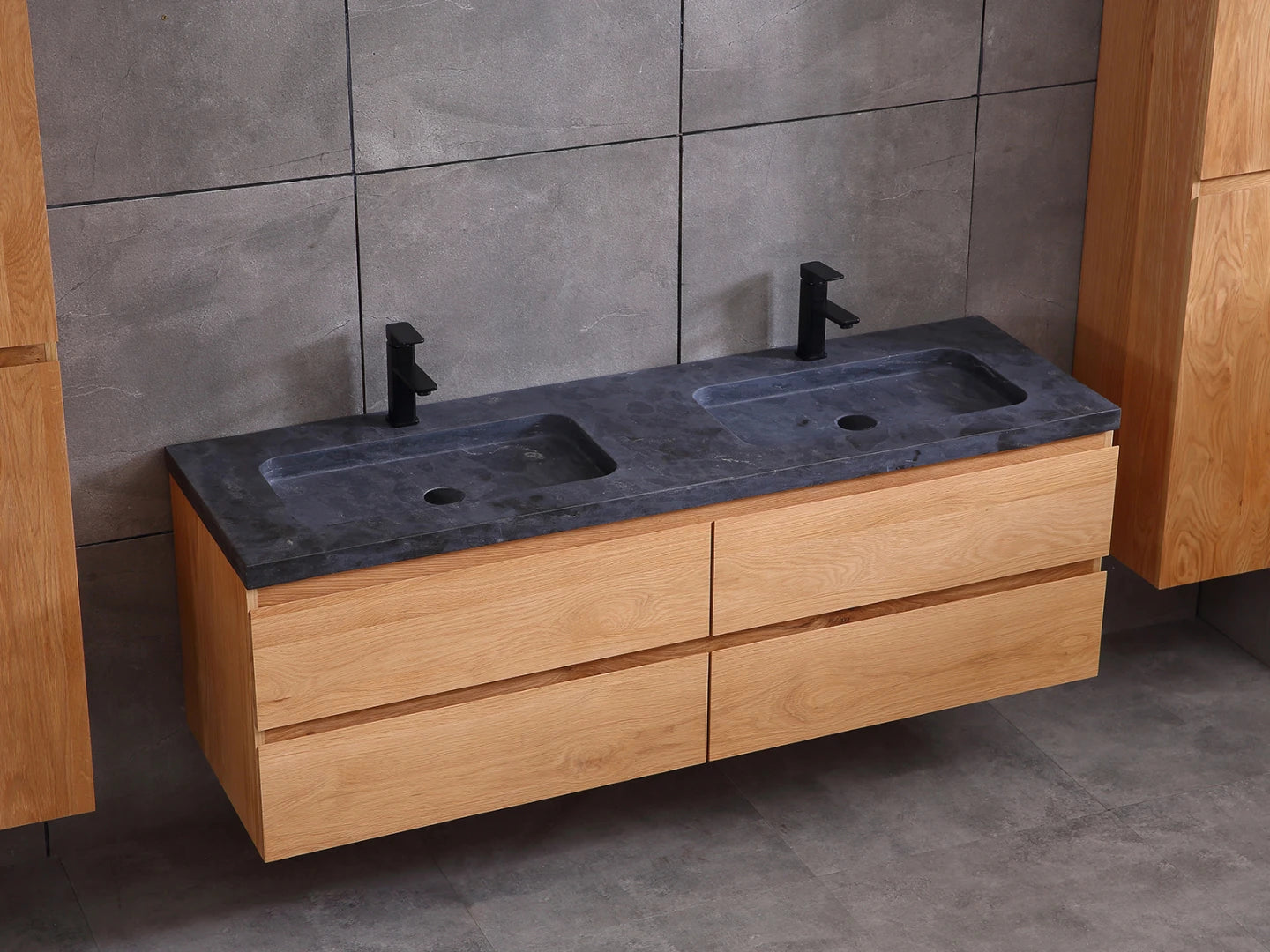 Badmeubel onderkast - Brandon Eiken natural - 49x159x50cm