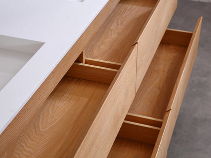 Badmeubel onderkast - Brandon Eiken natural - 49x159x50cm