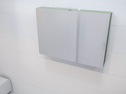 MONDIAZ CUBB Spiegelkast 100x70x16cm - Army (Legergroen) - Dubbele Deur
