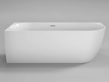 Luxora® Moon Vrijstaand Hoekbad Links 180x80 cm - Wit, Inclusief Afsluitbare Klikplug