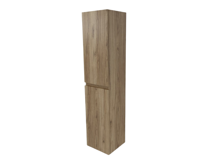 MONDIAZ AIVY Hangende Badkamerkast 160x35x35cm - Melamine, 2 Softclose Deuren, Greeploos, Kleur Chai (Eiken)