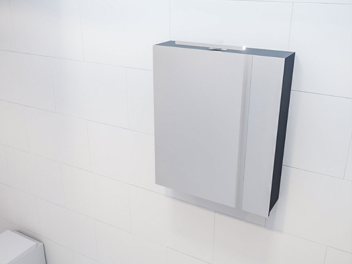 MONDIAZ CUBB Spiegelkast 60x70x16cm - Dark Grey